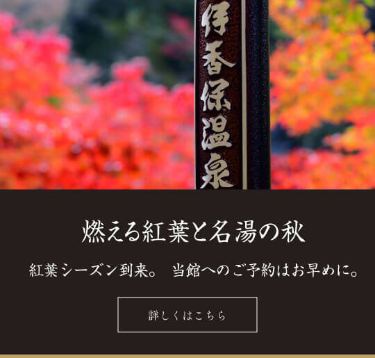 紅葉シーズンのご予約はお早めに！